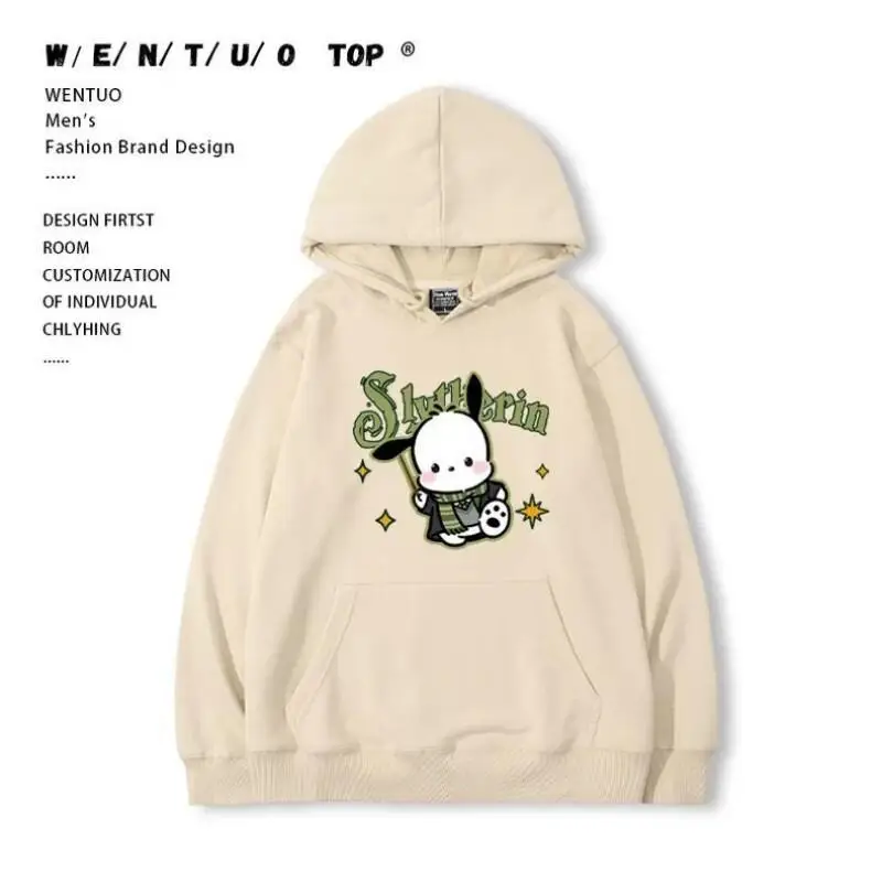 

Толстовка с героями мультфильмов Sanrio Hello Kitty для студенток осенью и зимой с плюшевым универсальным топом Kawaii Anime Fashion Casual