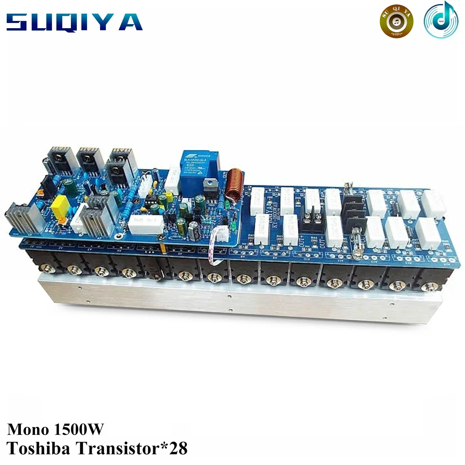 Papan Amplifier Daya Mono 1500W Daya Tinggi A1943/C5200 Transistor Toshiba 28 Distorsi Rendah dan Amplifier Audio HIFI Kebisingan Rendah