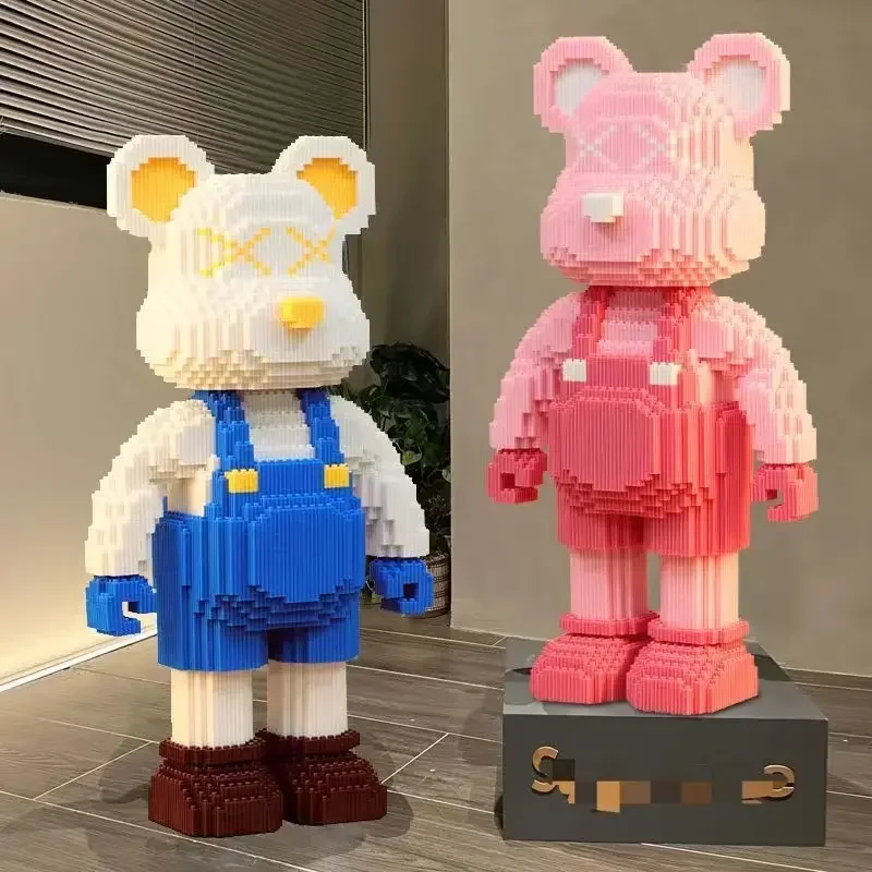 50cm Violent Bear Building Blocks Adult High Difficulty Assembling Toy Puzzle Gift Floor Decoration