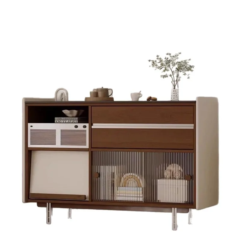 

French retro new boxwood bedroom bedside cabinet multi-storage drawer cabinet small apartment medium antique wall low cabinet