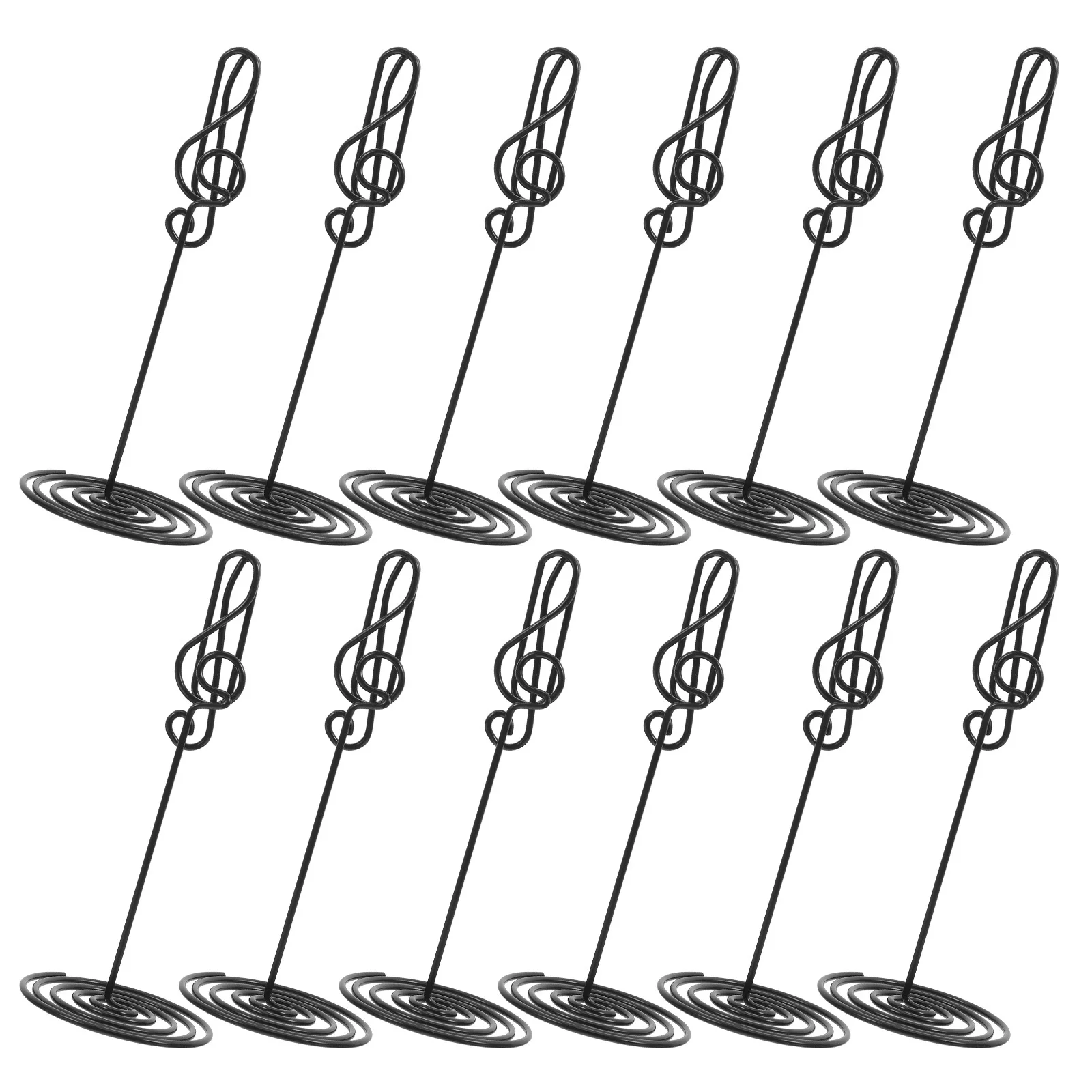 

12Pcs Unique Design Music Note Desk Card Holder Stand for Photos Memos Place Cards Table Number Identification