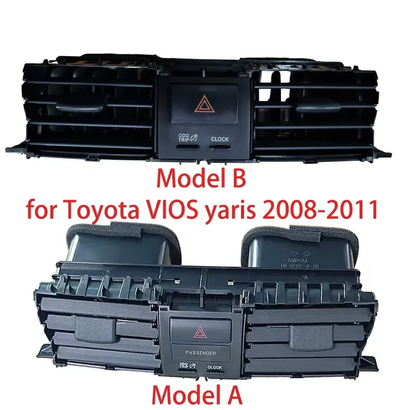 for Toyota VIOS Yaris 2008-2011 Center Dashboard Air Conditioning Outlet Vent Panel Cover Replacement Instrument Trim Decor