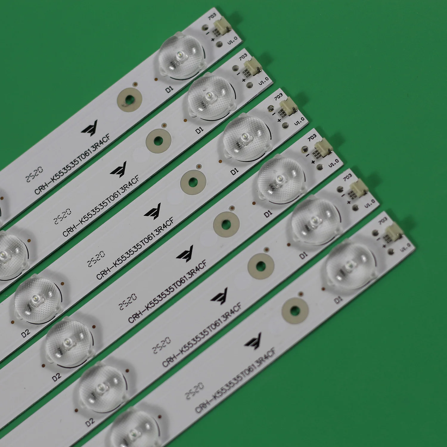 55 TV용 LED 스트립, 55E5500U, CN55GK720, CN55GK725, CRH-K553535T0613L4CF-Rev1.1 GS CRH-K553535T0613R4CF-Rev1.0 W, 12 개/세트