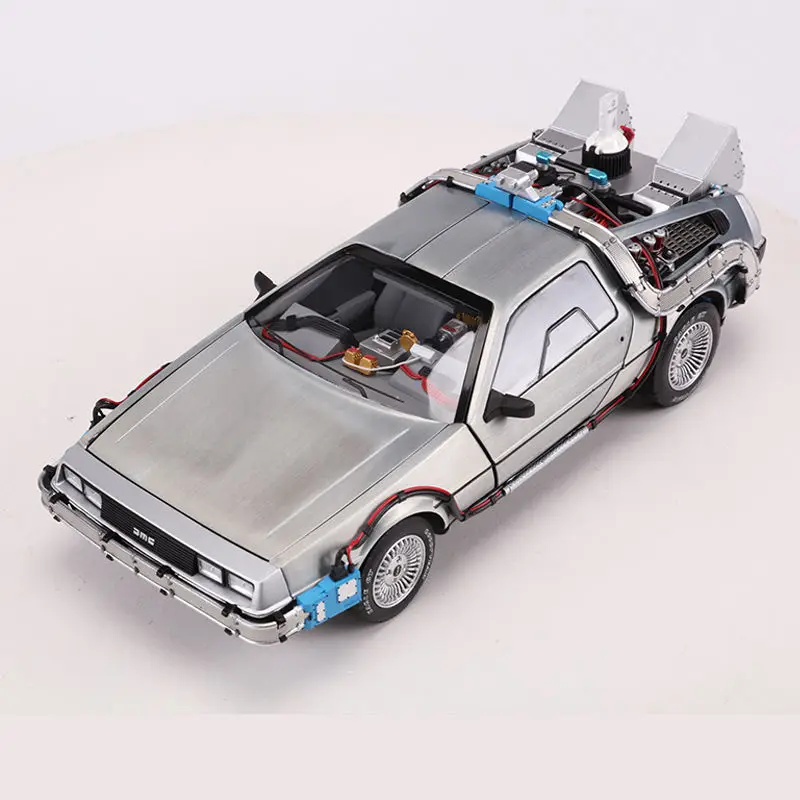 Hot Wheels BACK TO THE FUTURE TIME MACHINE WITH MR.FUSION 1/18 Metal Die-cast Model Toy HGM12