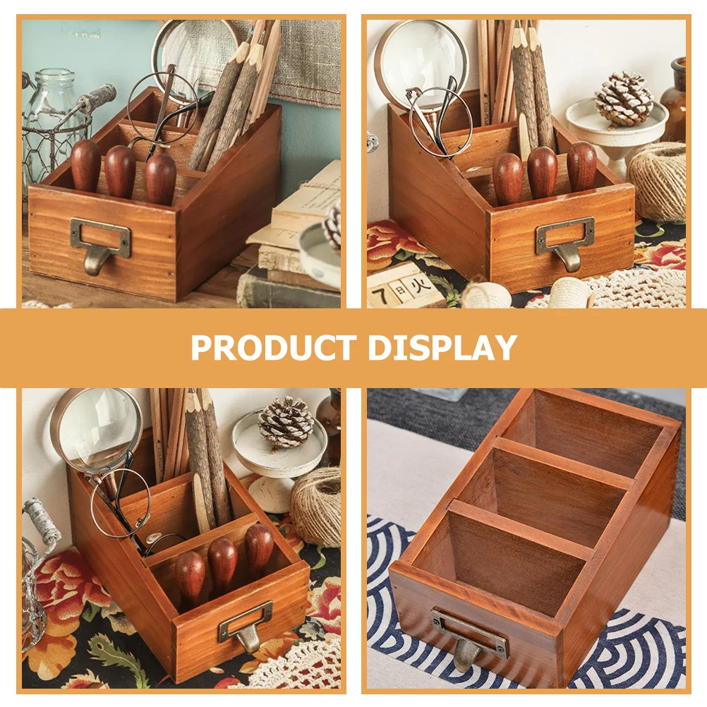 

Multi-grid Drawer Storage Box Office Supplies Organizer Desktop Holder Remote Control Box Zinc Alloy for Bedroom