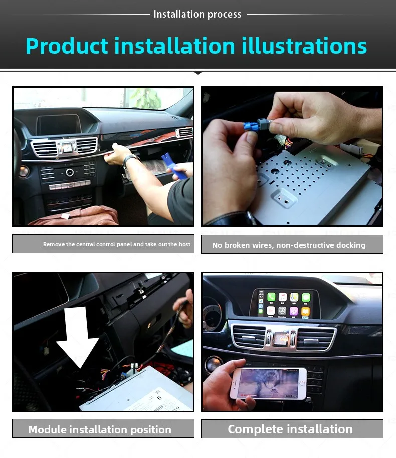 وحدة فك ترميز carplay اللاسلكية لسيارة Porsche الأصلية مع وحدة ملاحة أندرويد للسيارة عبر الحدود #6