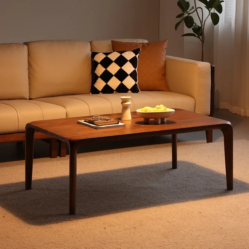 North American black walnut coffee table Nordic living room tea table Japanese simple log edge table
