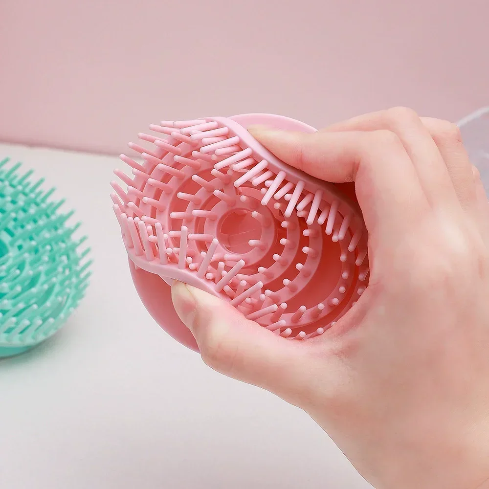 Silikon Kopf Kopfhaut Massage Kamm Shampoo Pinsel Haar Waschen Kamm Peeling Bad Dusche Pinsel Körper Peeling Salon Haar Pflege Werkzeuge