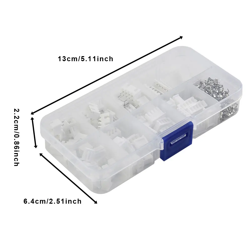 1 Box 230PCS for jst XH2.54mm Connector -25 Degrees for celsius~+85 Degrees for celsius XH-2.54mm AWG#24~#32 Wire Connectors