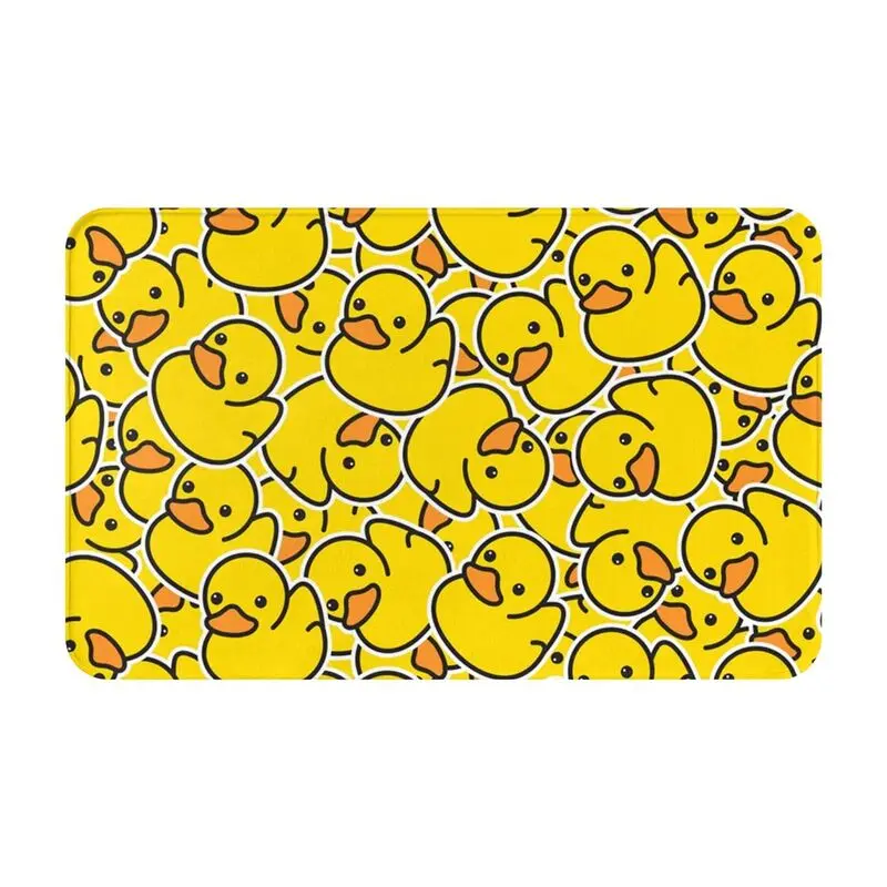 Custom Yellow Classic Rubber Duck Gothic Floor Door Kitchen Bathroom Mats Anti-Slip Indoor Doormat Bedroom Balcony Carpet Rug