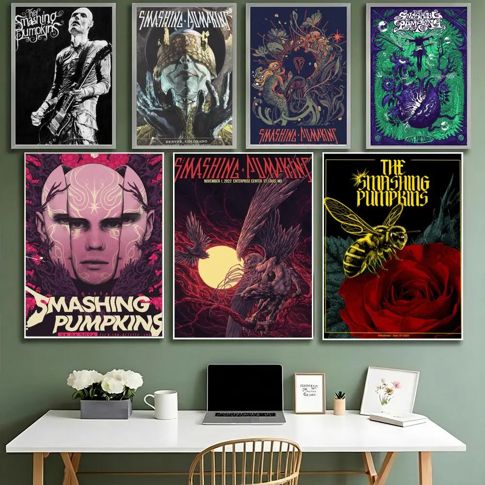 S-The Smashing Pumpkins BAND Poster HD Wasserdicht Hochfeste selbstklebende Wanddekoration Universal