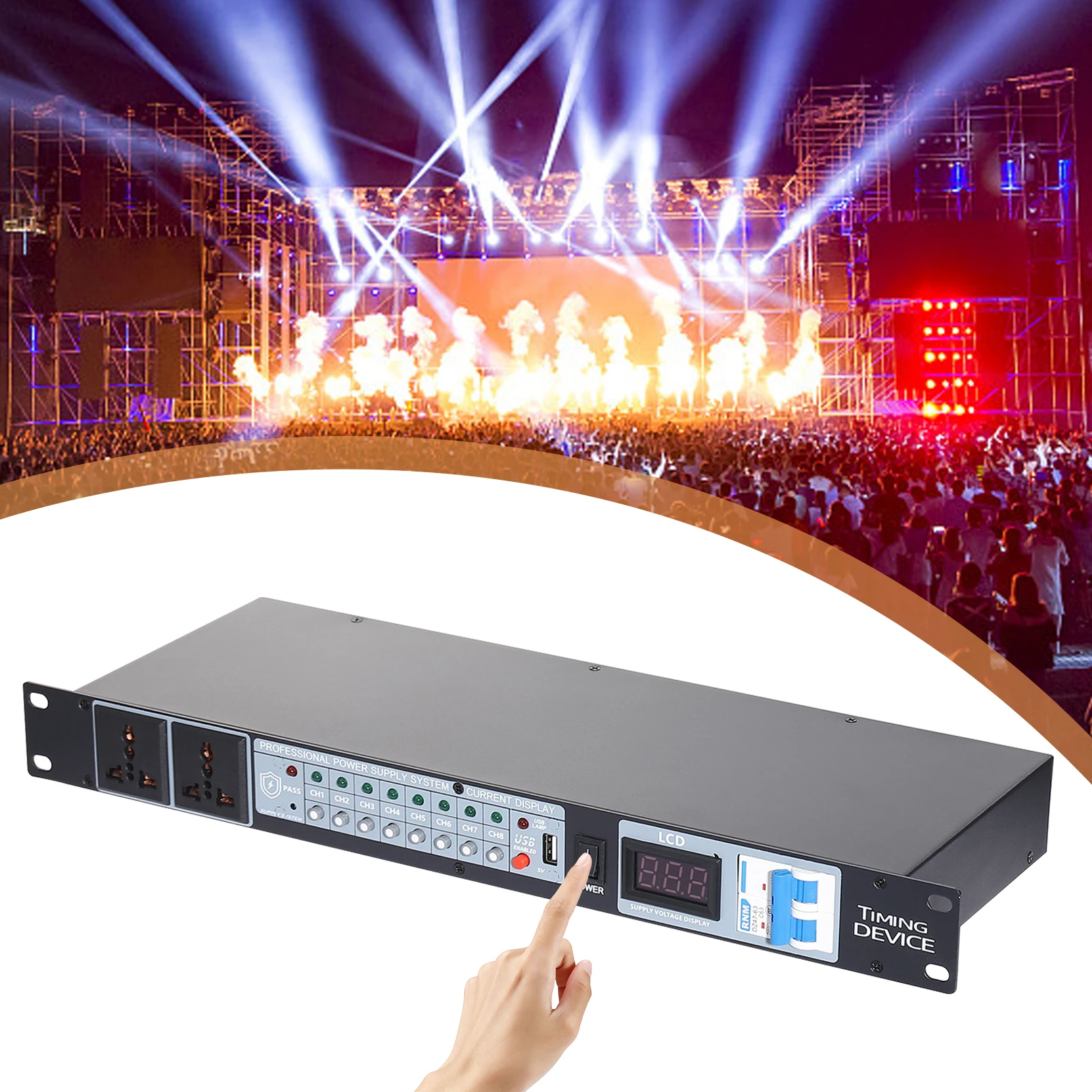 6000W Audio Power Conditioner Professional for Movie Theaters, Weddings, Outdoor Performances, Bars, Home Theaters, KTVs, Etc
