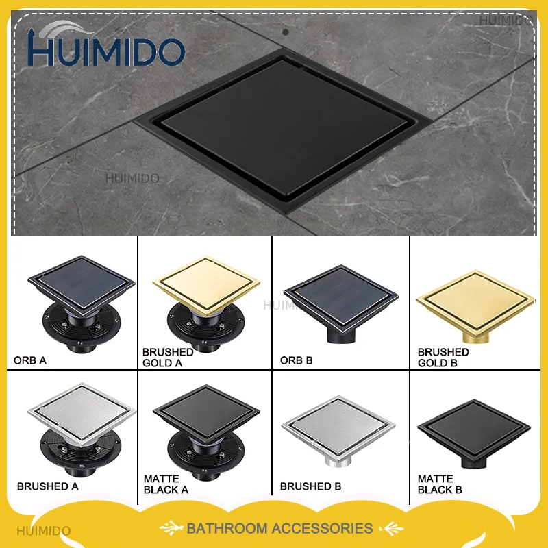Square Invisible Stainless Steel Floor Drain Deodorant Garbage Filter Drain Shower Floor Drain Water Filter Bathroom Accessories