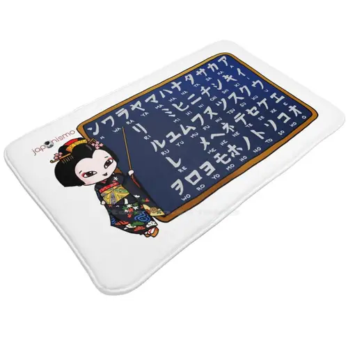 Kokeshi 인형 벚꽃 쿠션 커버, 벨벳 일본 게이샤 소녀 로우 베개 케이스, 자동차 사각 베개 케이스, 45x45cm