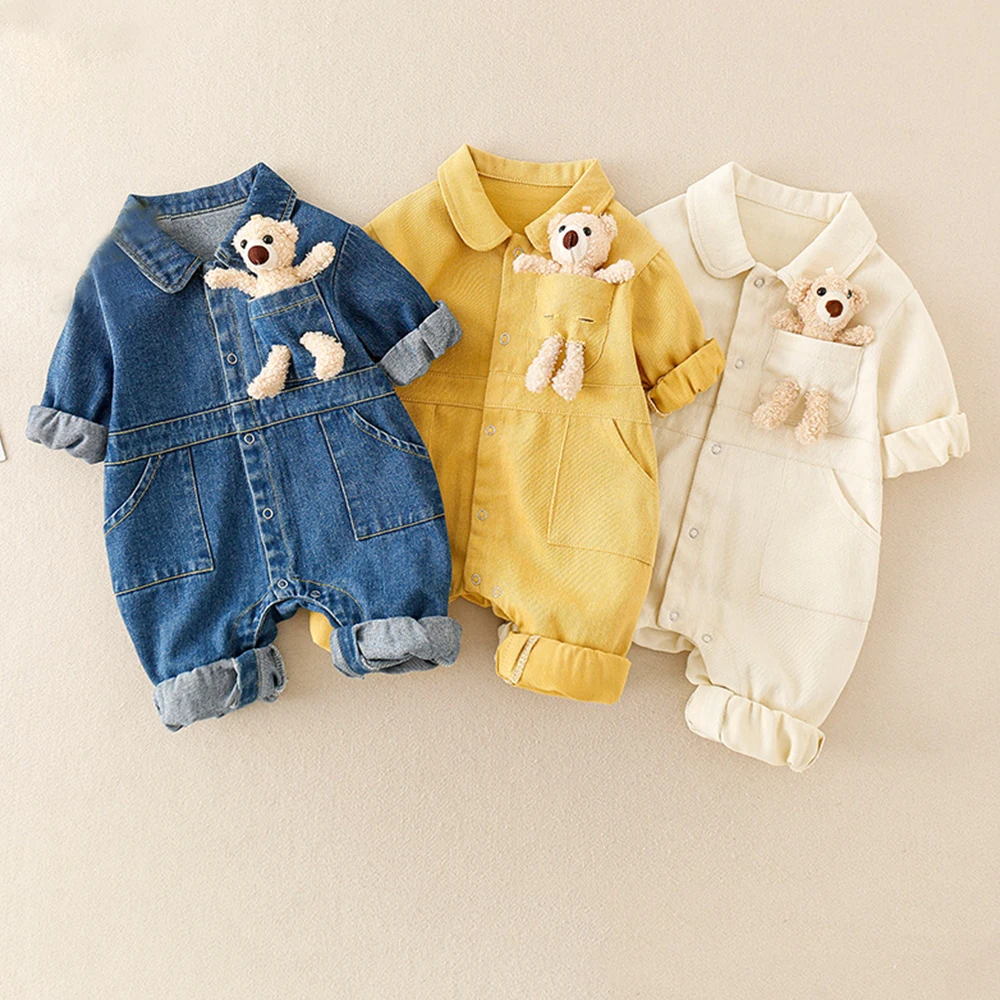 Baby Eendelige Kleding Met Naam Jongens Meisjes Jumpsuit Gepersonaliseerde Borduurwerk Naam Baby Pak Pasgeboren Baby Cadeau Playsuits