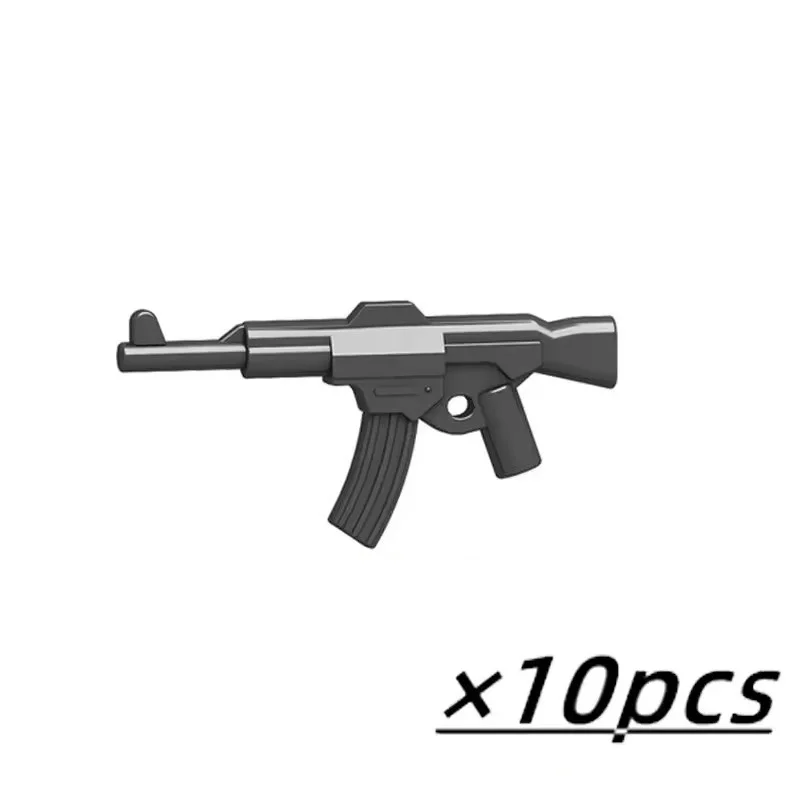 WW2 arme militaire MOC Mini blocs de construction figurines soldat américain soviétique fusil pistolet lanceur de fusée MG42 RPG balle briques jouets
