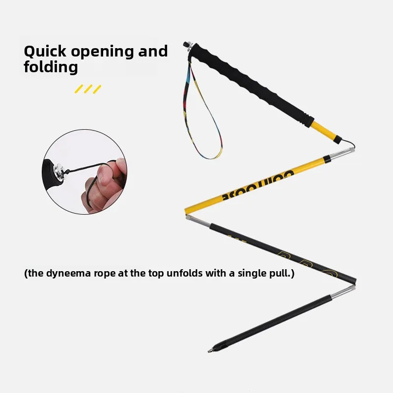 

Профессиональная альпинистская палка из углеродного волокна 3K, трость для бега на открытом воздухе, сверхлегкая складная горная палка