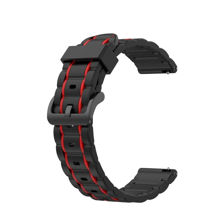 

20mm Wavy Textured Silicone Watch Strap Band for Samsung Galaxy Watch4 Classic 46mm 42mm/Galaxy Watch4 44mm 40mm/Garmin Vivoacti