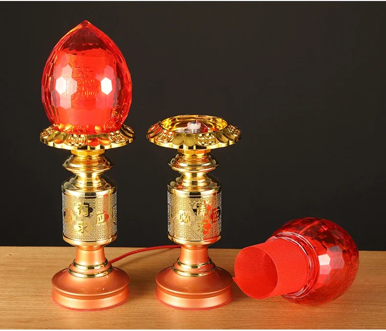 Lamp household led Buddha  front new candle god table  fortune red everbright