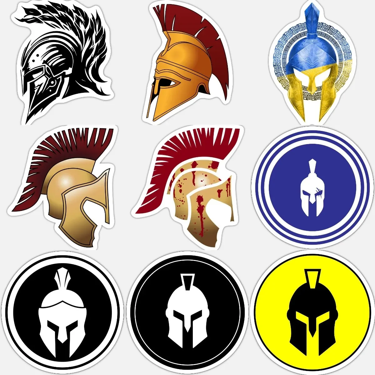 

Spartan Warrior Helmet Creative Stickers Accessories for Decorate Car Room Wall Fridge Van Suv Bicycle Window Table Truck