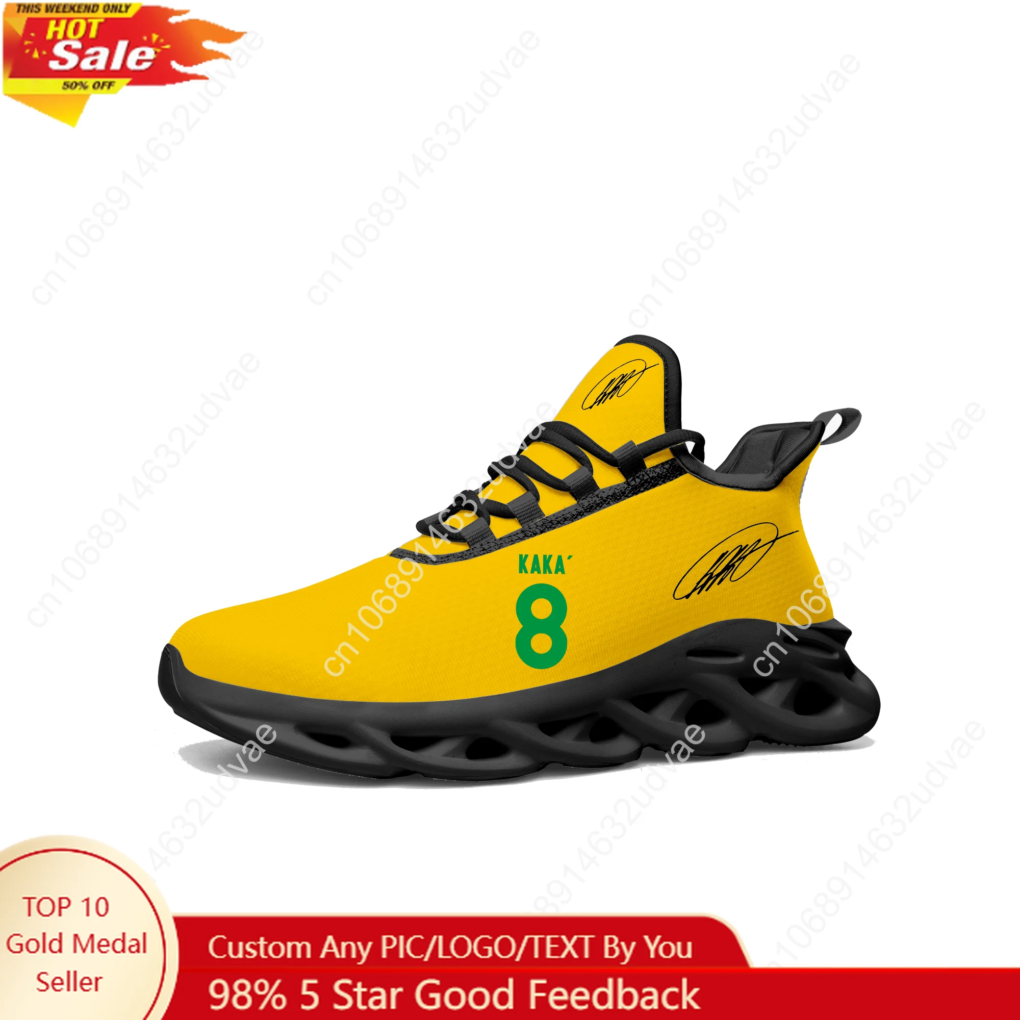 

Kaka No.22 Running Sneakers Mens Womens Sports Shoes Brazil Soccer Star Sneaker Lace Up Mesh Footwear Tailor Made Shoe Black