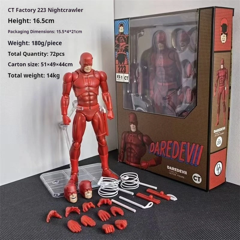 

Коллекционная фигурка Daredevil (Дэйдил) в стиле комиксов, версия KO, с подвижными суставами, производство CT Factory, для фанатов супергероев Marvel