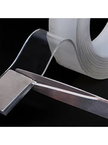 Nano ruban adhésif Double face Transparent, réutilisable, étanche, solide, nettoyable, pour cuisine et salle de bains, 1m, 2m, 3m, 5m