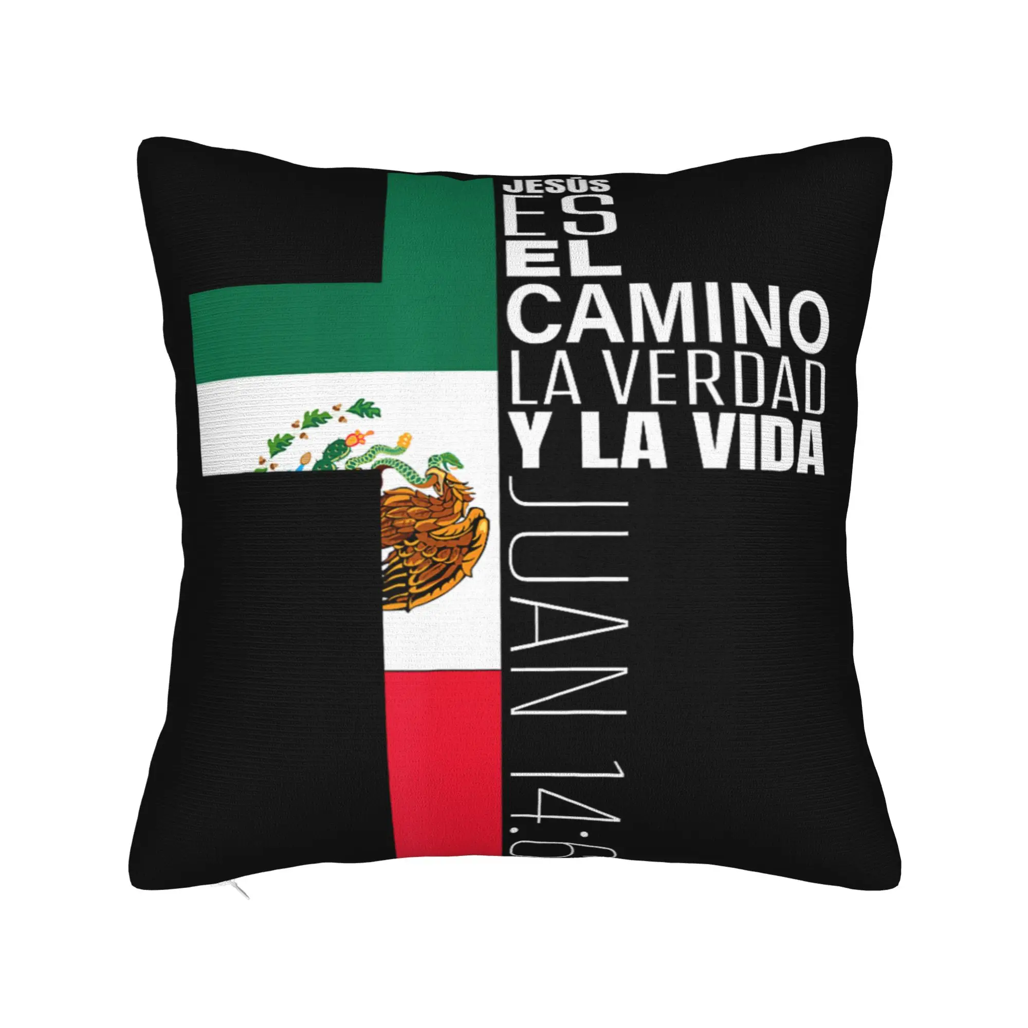 Jesus Esperanza Devida Spanish  Pillowcase Printed Cushion Cover Decorations  Throw Pillow Case Cover Home Multiple Sizes
