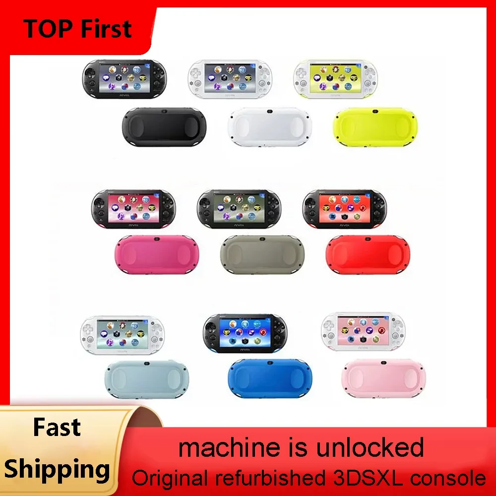 Refurbished PS VITA 2000 Handheld Game Console PSVita 2000 / PSV2000 / PSV 2000 Unlocked PKGj Store and Adrenaline PSVita Slim