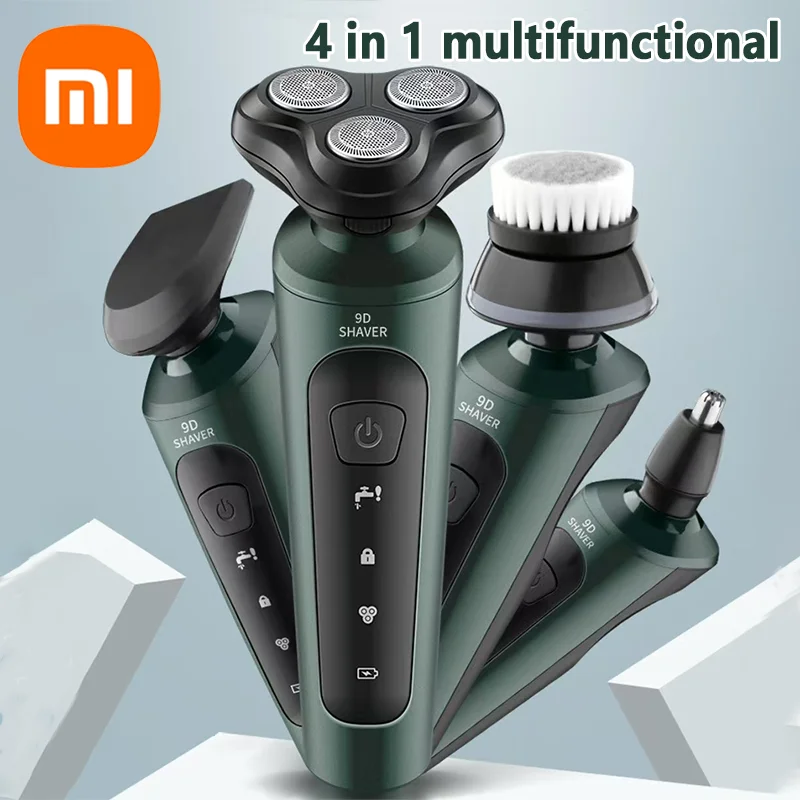 Xiaomi Electric Shaver 4-in-1 Multifunctional Dry and Wet Dual-purpose Silent Adjustable Rotary Electric Trimmer Hair Trimmer