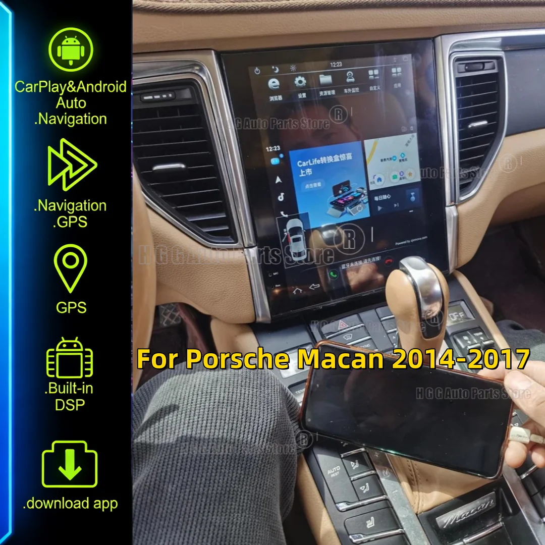 Touch Screen For Porsche Macan 2014-2017 Car GPS Navigation Head Unit Android Multimedia Player Auto Stereo Radio Recorder 11.3