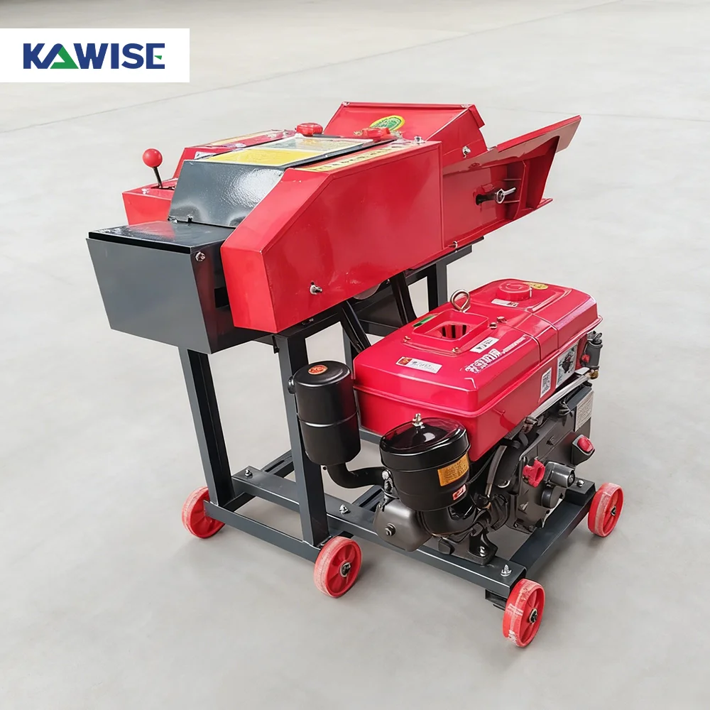 AIROW Diesel Engine Chaff Cutter Machine High Efficiency Silage and Grass Chopper for Poultry Cattle and Goat Feed Processing