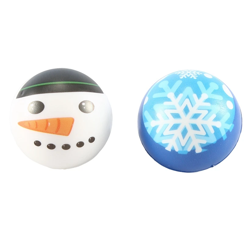 Christmas Style 6.3Cm Bouncy Ball Stress Relief Sponge Stress Ball Christmas Toys Decorations