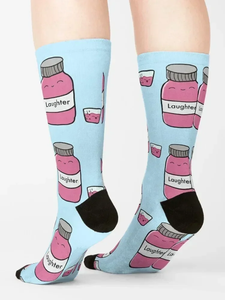 Laughter is the Best Medicine Socks Climbing basketball Christmas Heating sock Designer Man Socks Women's