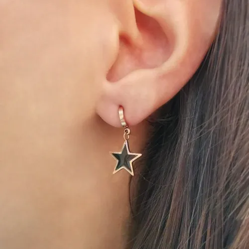 Choice Star Women 'S Steel Earrings Rose Color