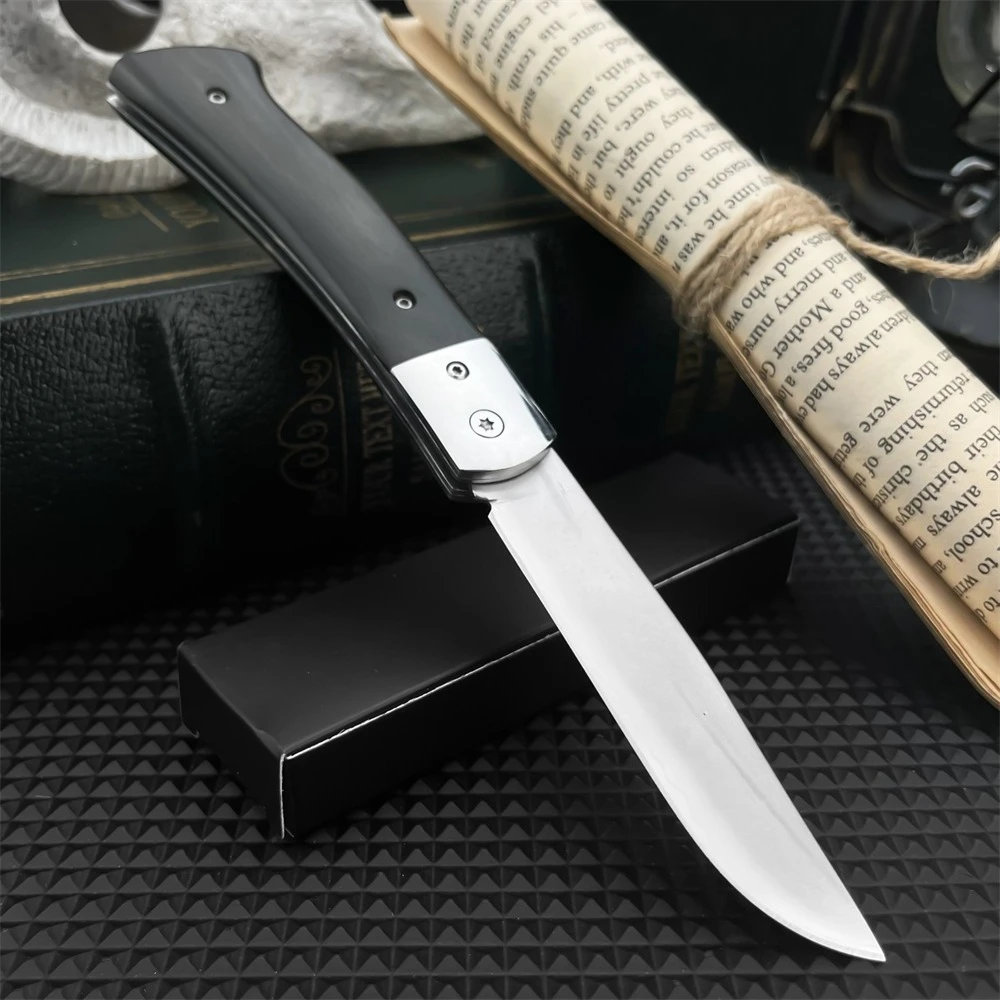 

Folding Pocket Knife 420 Steel Frame Black Walnut Outdoor Portable Camping Backpacking Holiday Gifts Essential Equipment Tool
