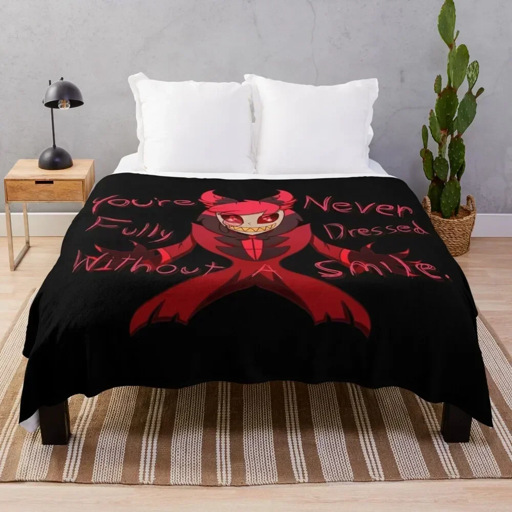 

You're Never Fully Dressed Without A Smile, Alastor Throw Blanket Hairys Winter beds Blankets