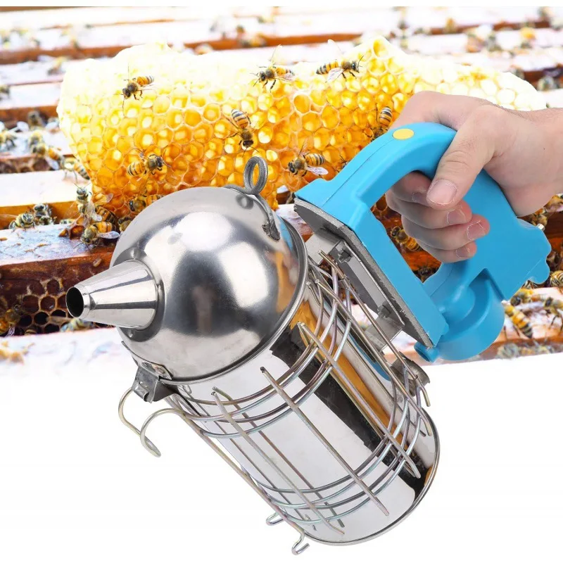 10 Pieces Pack Large Electric Bee Smoker Stainless Steel European Type with USB Charging And Battery Power for Beekeeping