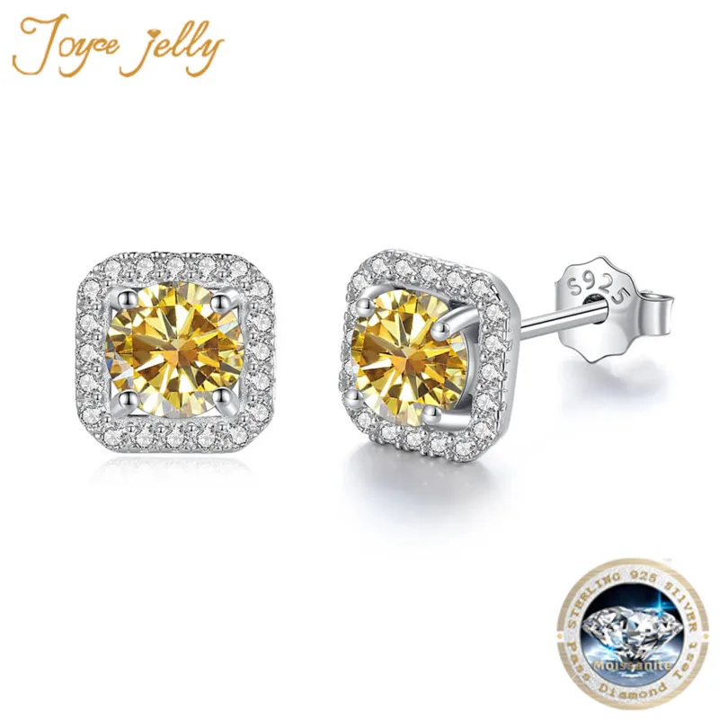 JoyceJelly 8H8A Cut D Color VVS Moissanite Diamond Stud Earrings Luksusowa biżuteria srebrna 925 dla kobiet Cena hurtowa