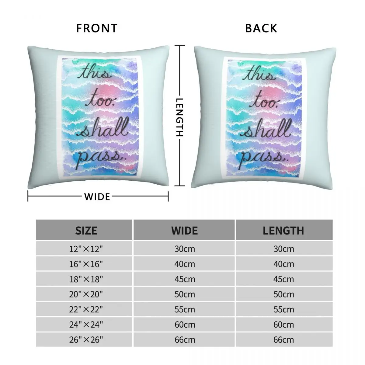 This Too Shall Pass Pillowcase Polyester Linen Velvet Pattern Zip Decorative Throw Pillow Case Home Cushion Cover 45x45