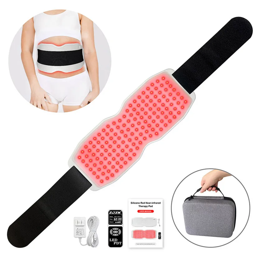 New Arrival Photobiomodulation Therapy Period Pain Belt Slimming Products Lose Weight With 24W 450 LED Chips 940nm 850nm 660nm