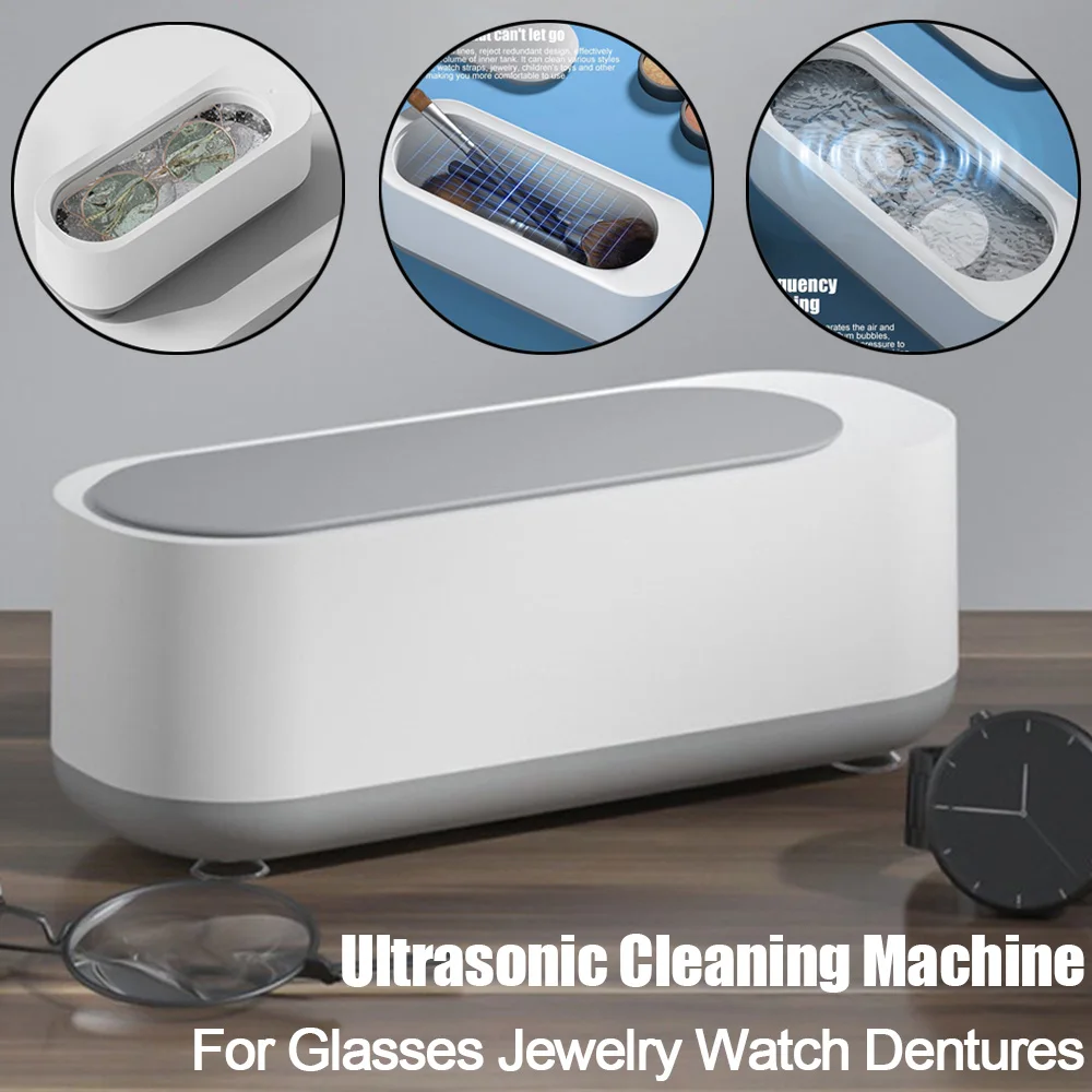 

Portable Ultrasonic Cleaning Machine High Frequency Vibration Glasses Jewelry Watch Dentures Wash Cleaner Home Braces Cleaner