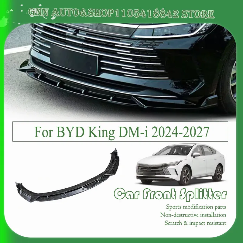 Car Front Bumper Split Lip For BYD King/Seal 5 DM-i 2024-2027 Modification Splitter Bumpers Reinforcement Decoration Accessories