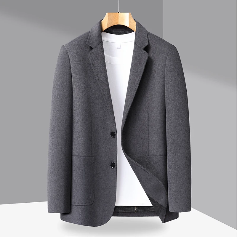 Spring/Summer new men's high-end wool suit jacket - stylish and form-fitting suit top, suitable for home and daily wear.