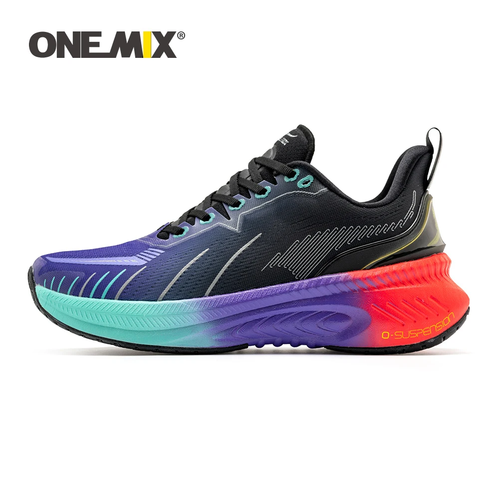 ONEMIX Men Basic Racing Road Shoes scarpe da allenamento traspiranti in schiuma leggera cuscino durevole Sport all\'aria aperta Running Sneakers Plus