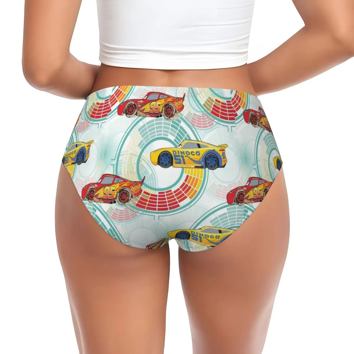 مخصص المرأة البرق ماكوين سيارات نمط سراويل تنفس ملخصات الملابس الداخلية