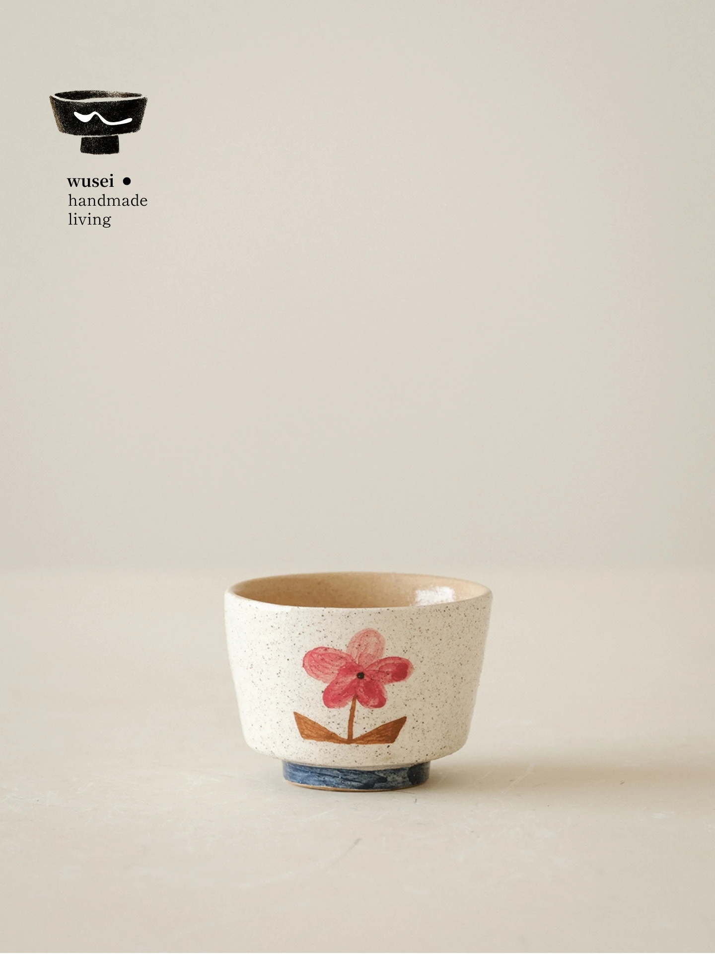 Hand-Painted Ceramic Tea Cup Floral Coffee Shop Specialty Owner Cup Cute Forest System WUSEI Pure Hand-Drawn Tea Cup