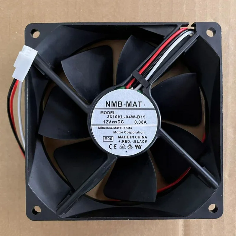 M  New NMB-MAT7 3610KL-04W-B19 12V 0.08A 3-wire cooling fan#QW