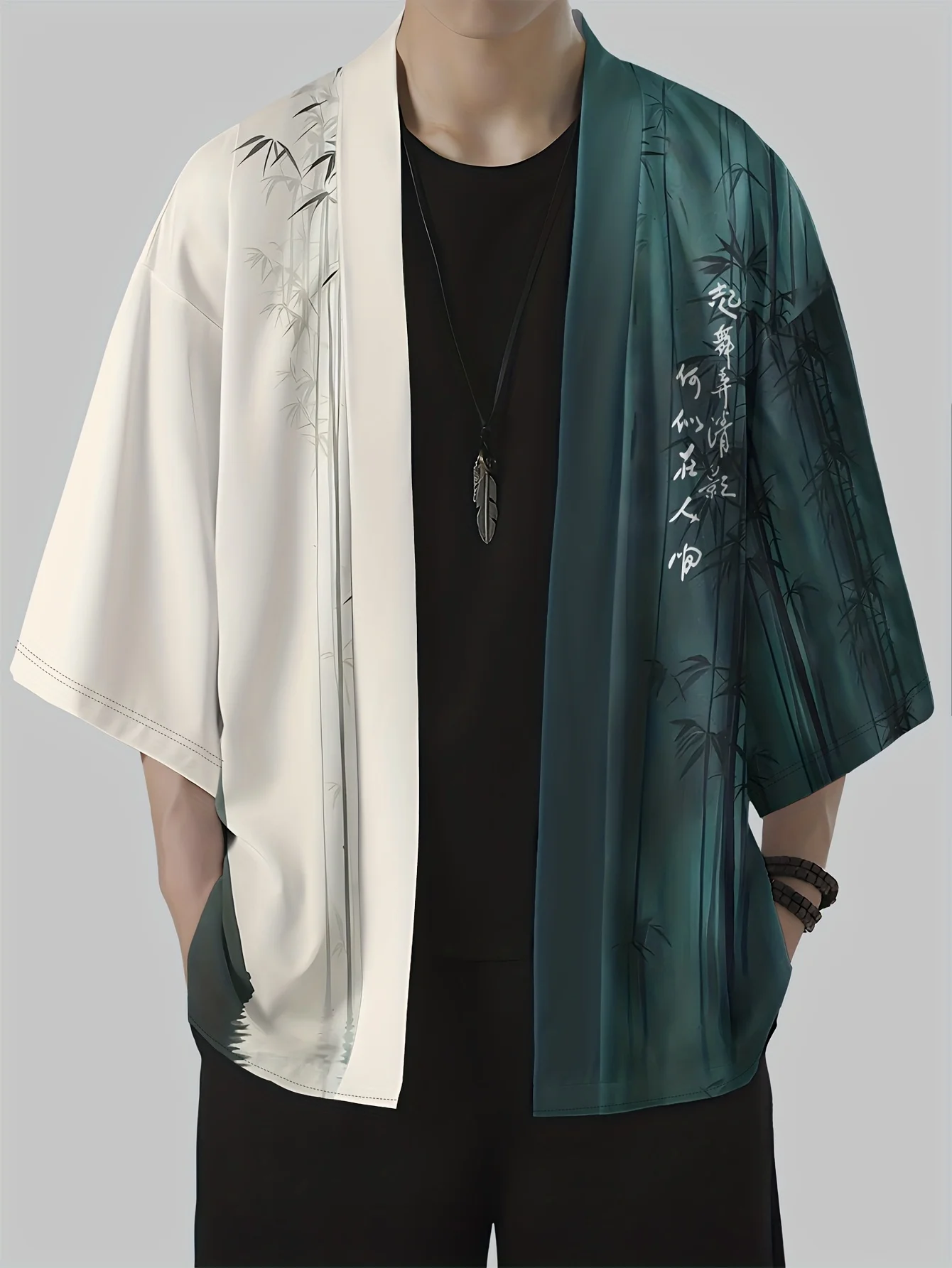 2026 Summer Men's Kimono 3D Printed Design Breathable Lightweight Casual Fashion Outdoor Street Men's Clothing
