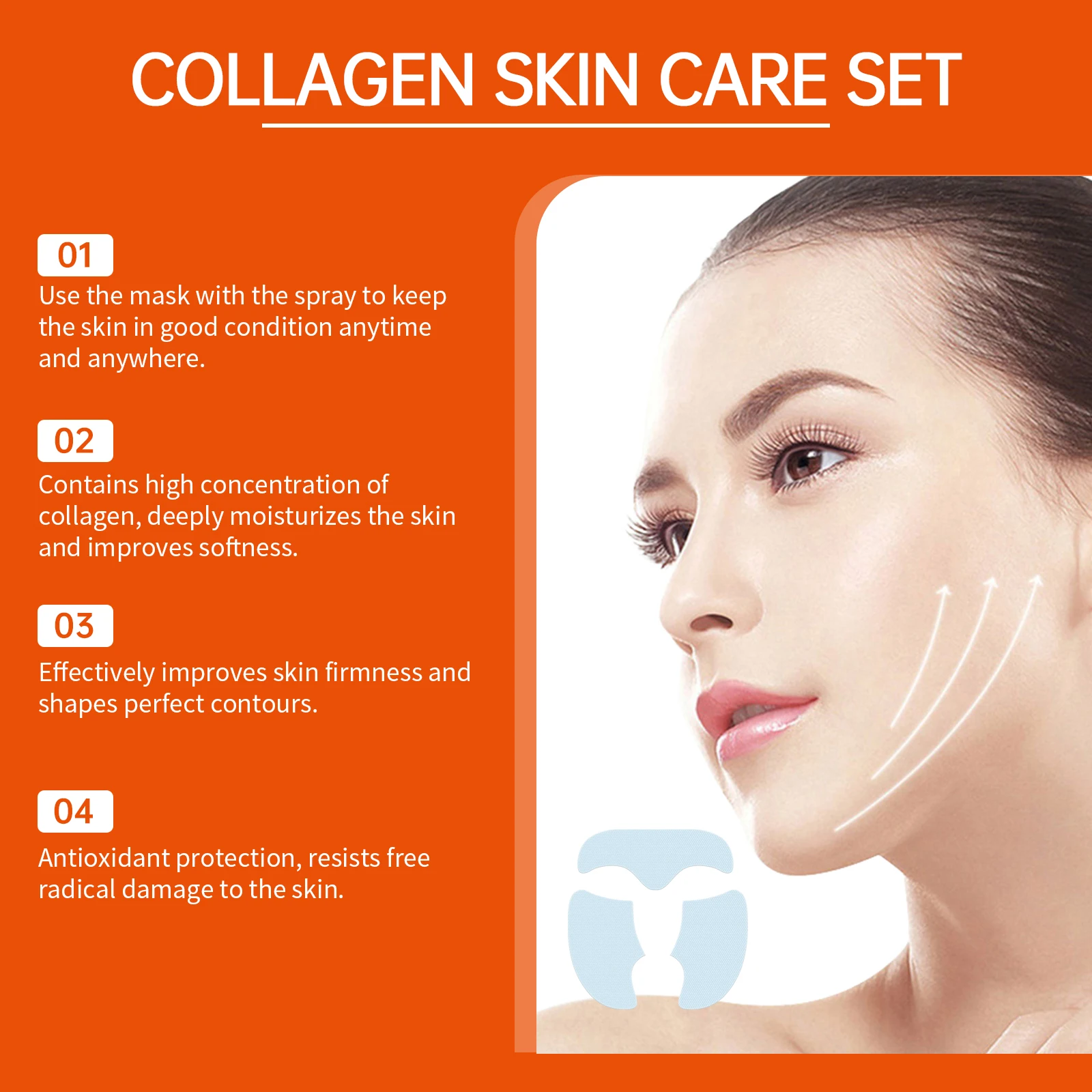 Nano Soluble Collagen Face Mask Serum Spray Set Wrinkle Repair Face Filler Increase Skin Elasticity Brightening Skin Care Set